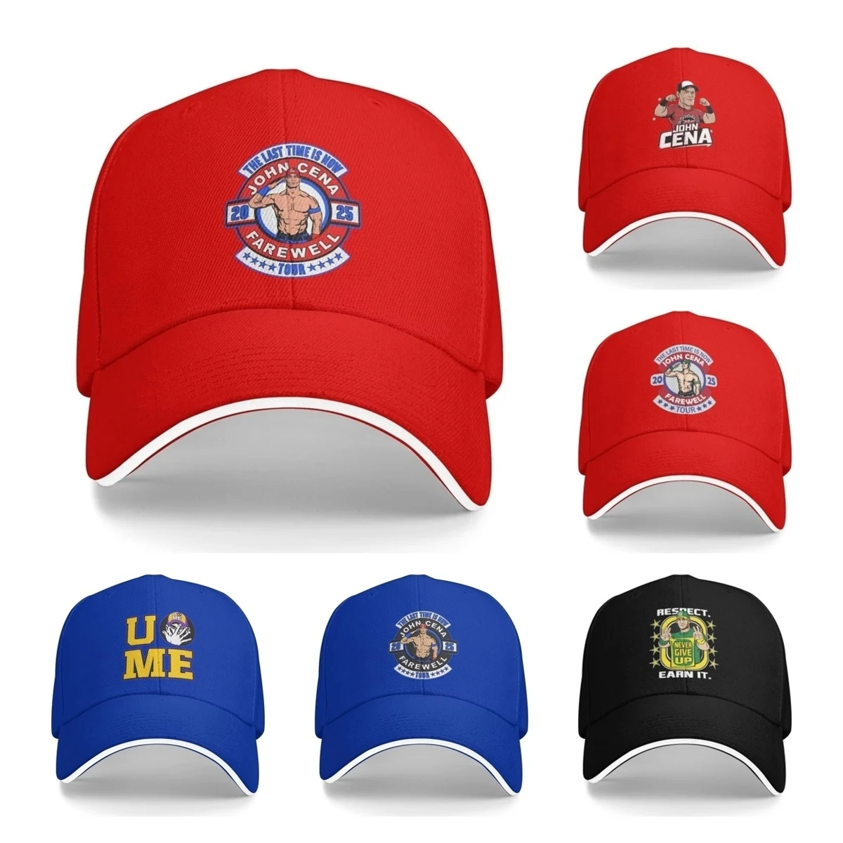 

John Cena Baseball Caps Casual Farewell Tour Wrestling Sandwich Hats Men Women Adjustable Hats Cap Sport