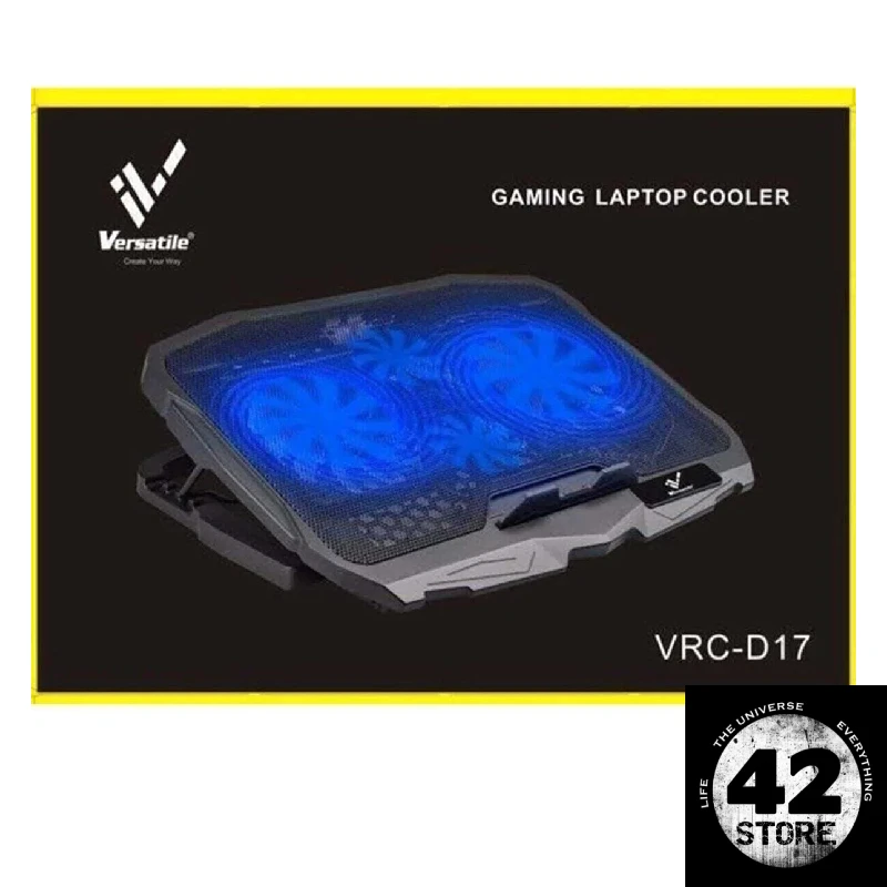 Notebook Laptop Cooler 4 Fan with Led Light Red or Blue Vrc-D17 versatile High Quality