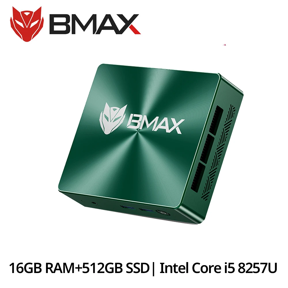 BMAX B6 Turbo Mini Pc Intel i5-8257U 16GB DDR4 512GB SSD Iris Plus Graphics 645 Windows 11 WiFi Bluetooth mini pc