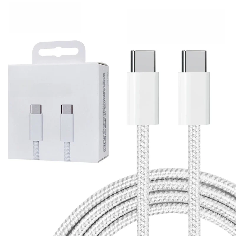 Câble de charge USB-C vers USB-C 240W, câble tressé PD à charge rapide Type-C pour iPhone 15 16 17E 17 Max, iPad Air, MacBook Pro, ASUS, DELL