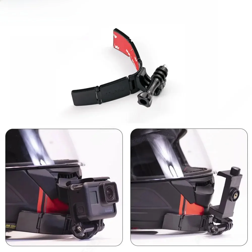 AliExpress TUYU Motorcycle Bicycle Helmet Chin Mount for GoPro Max Hero 12 11 10 9 8 Insta360 X4 X3 One RS X2 DJI AKASO Camera Accessories