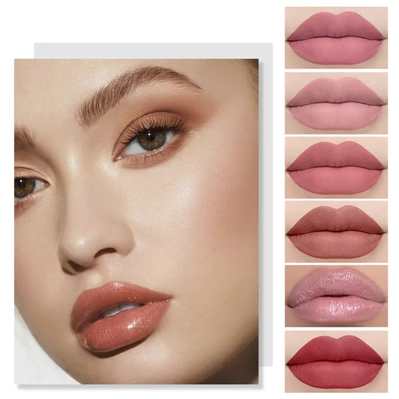 Set di 12 Lucidalabbra e Rossetti Liquidi Opachi Vellutati a Lunga Durata, Impermeabili, Non Appiccicosi, con Finitura Opaca e Brillante Perlata
