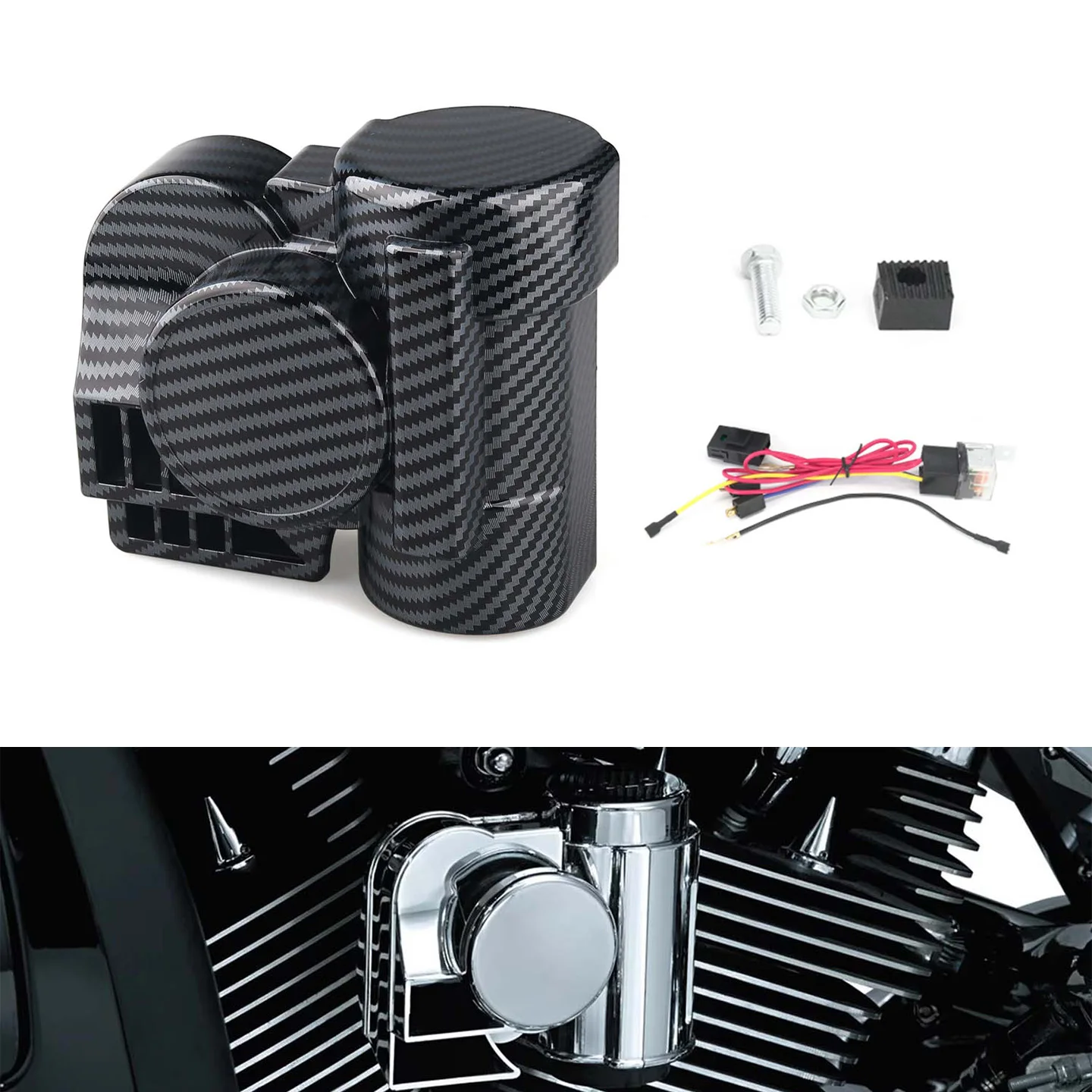 12V 200W Snail Compact Super Loud 450Hz Air Horns With Relay for Car Motorcycle Truck Lorry Yacht Boat SUV