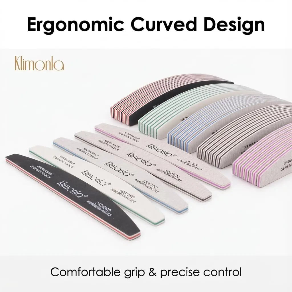 5/10PCS Klimonla Nail Files Durable High Quality Nail Files For Nails Manicure Salon Supplies Set 80/100/150/180/240 Grit 썸네일 4