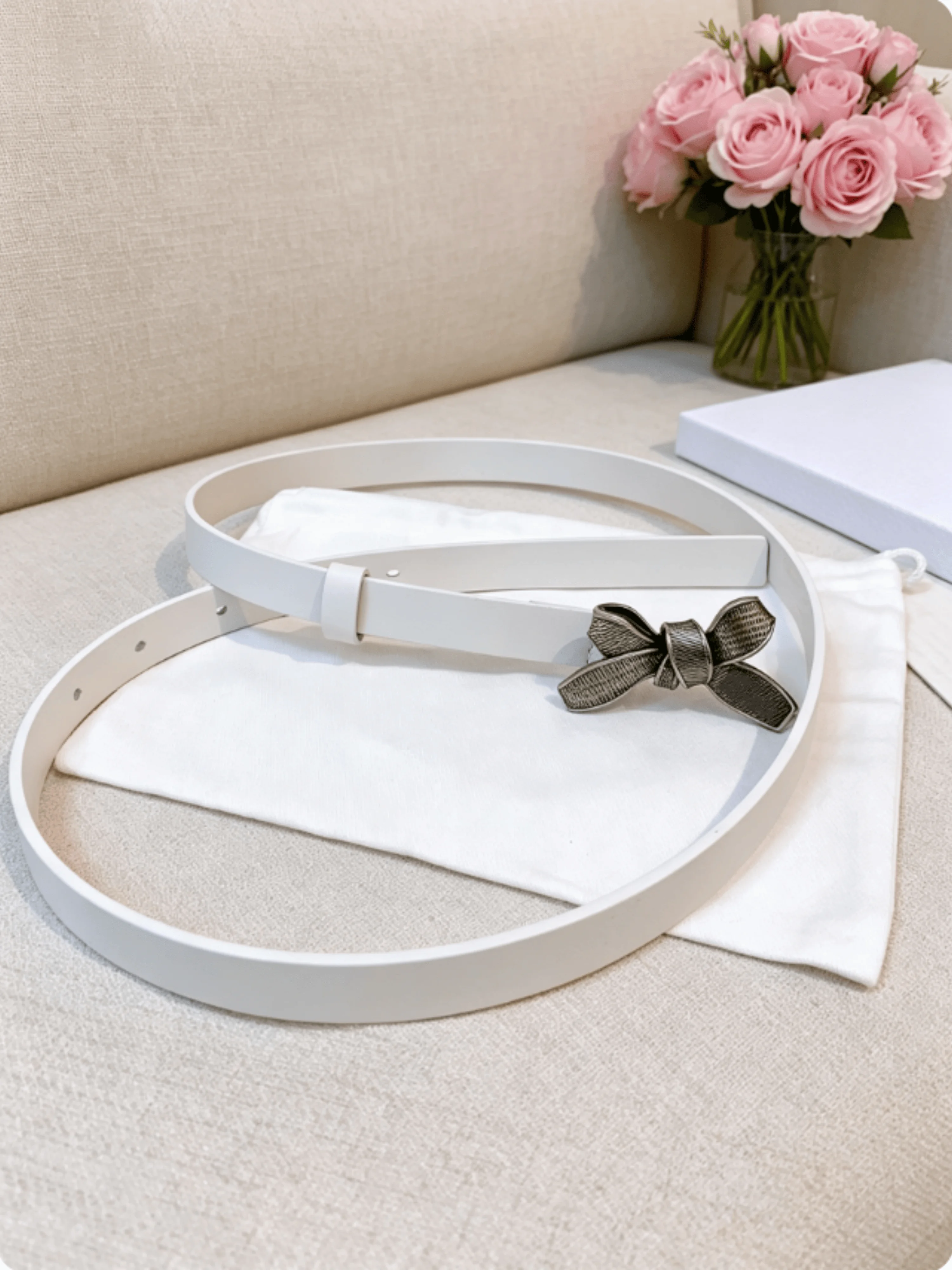 2026 Women Belt Fashion Retro Simple Small Bow Everything Durable Leather ladies Belt With 1.5 CM