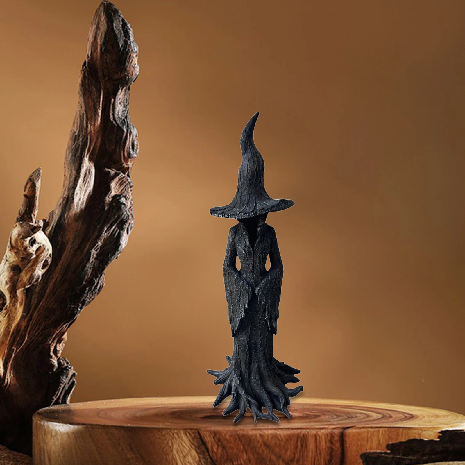 

Witch Statue Resin Halloween Witch Figurine for Tabletop Mantel Halloween Decoration Collection for Home Festival