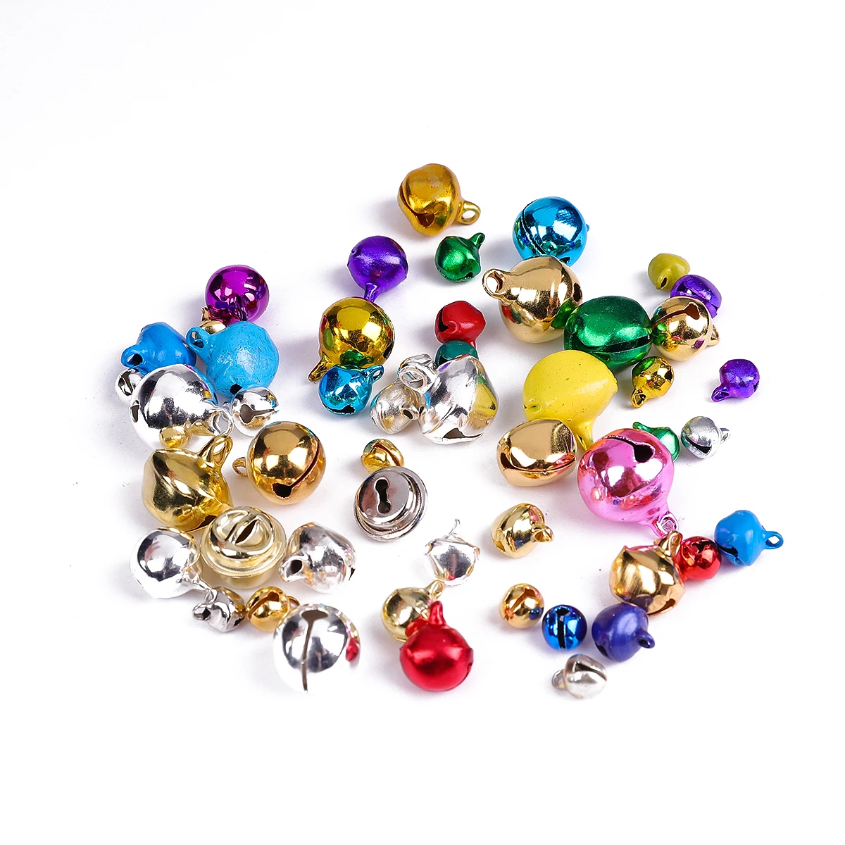 50-300pcs Jingle Bells Iron Loose Beads Small For Festival Party Decoration/Christmas Tree Decoration/DIY Crafts Accessories