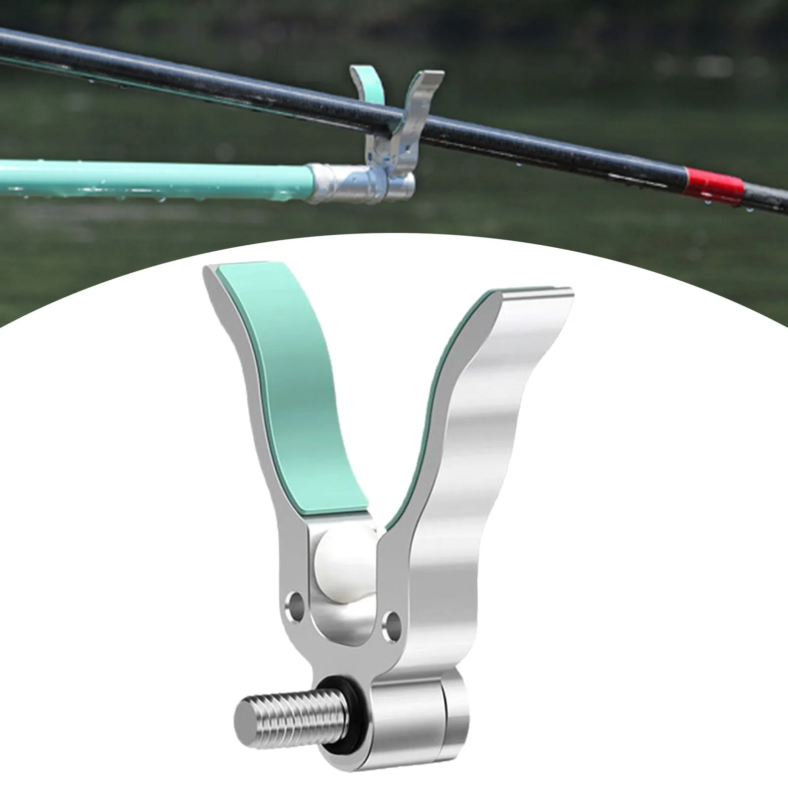 حامل قضيب الصيد متعدد الاستخدامات نظام بكرة الإفراج السريع قوس قضيب الصيد نونسليب القطب رف لبحيرة البحر المياه العذبة نهر #4