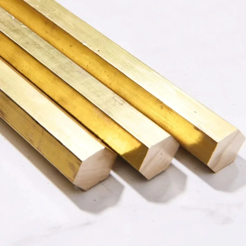 Barre hexagonale en laiton massif H59, tige hexagonale en métal CNC 3mm 4mm 4.5mm 5mm 5.5mm 6mm 7mm 8mm 9mm 10mm 11mm 12mm 13mm 14mm ~ 32mm