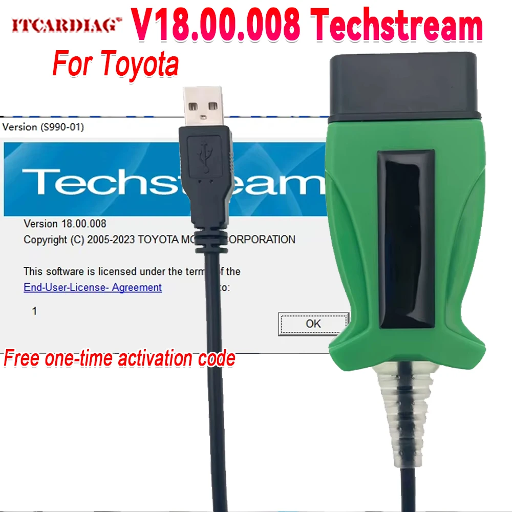 

J2534 Passthru Cable For TOYOTA 2 TOYOTA2 TIS 18.00.008 Techstream DLC3 OBDII OBD2 Car Diagnostic Cable Scanner Until 2023 Years