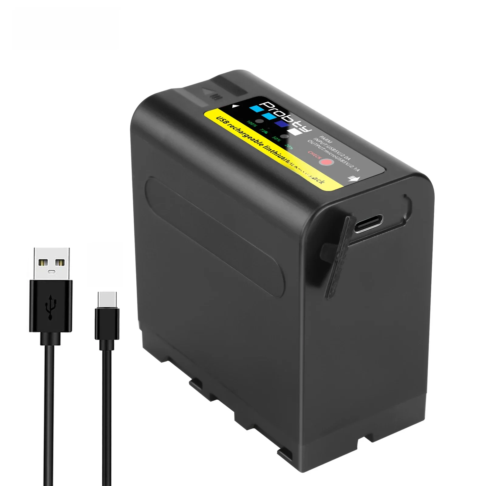 Probty 10800mAh NP-F980 NP-F970 NPF960 NP F970 Batterij met USB Lading Uitgang Voor Sony PLM-100 CCD-TRV35 MVC-FD91 MC1500C - afbeelding 2