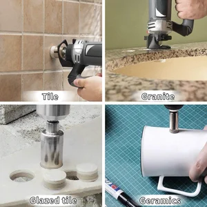 STONEGO-TRANSFER OF DIAMONATED COATING BROKES, SERRA FUARADA, TILE, MARBUT, GLASS, CERAMICS, 3MM-50mm, 10 PIECES 8 Main Sales Diamond Cup for Porcelain - №2