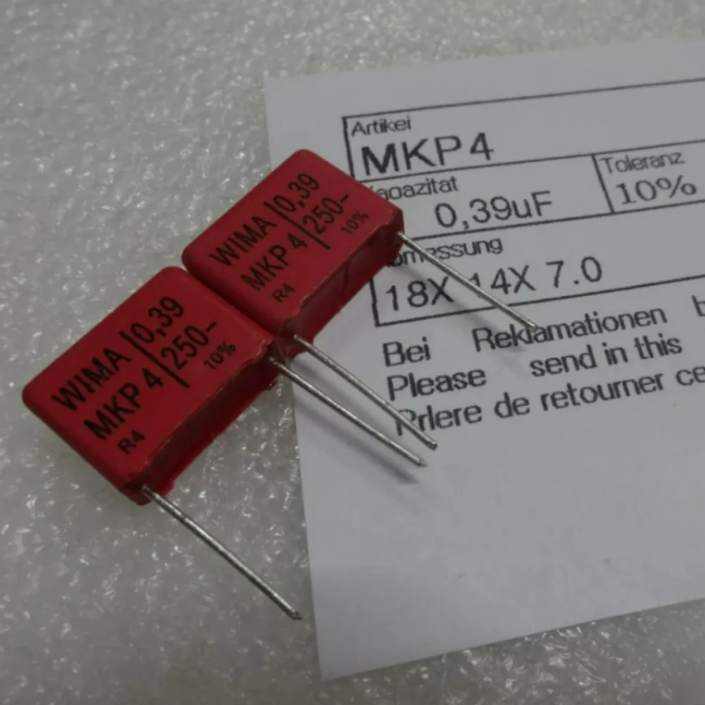 5pcs/lot MKP4 0.39uF 250V 390nf u39 394 K Brand New 15mm Film Capacitor