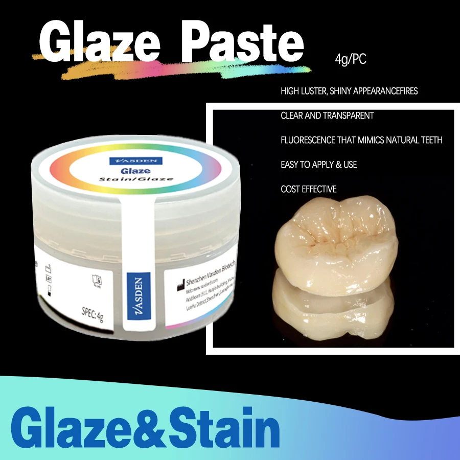 

Dental Stain Glaze Paste 4g 3D Glaze Paste Glazing and Staing Paste For Zirconia Teeth Dental Supplies Material