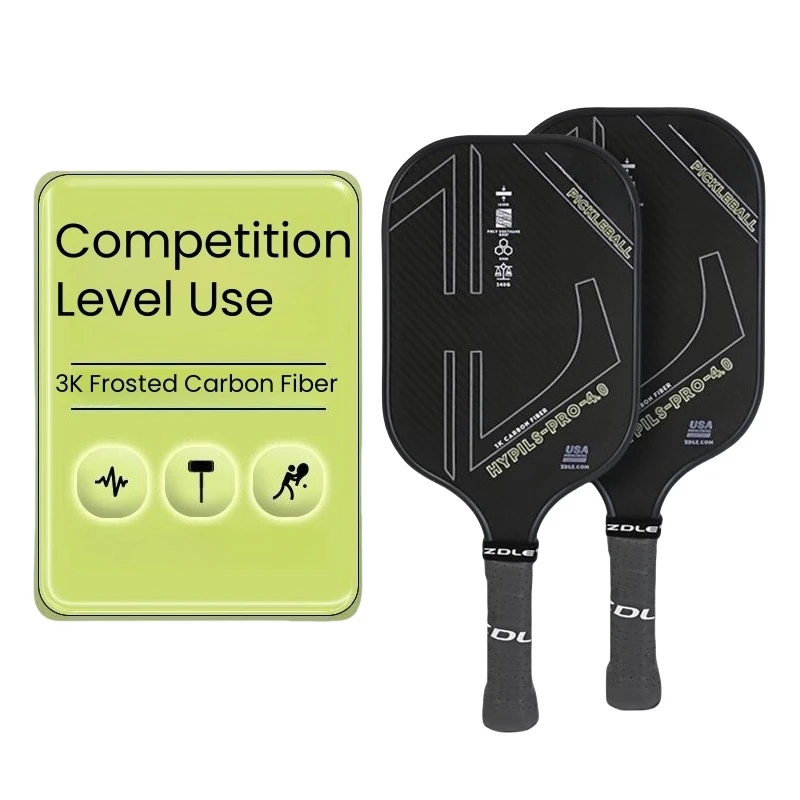 2025 Pickleball-Paddelschläger, professionell, 3K T700, USA-zugelassen, 16 mm Carbon-Pickleball, 4 Schläger-Set, Luxus-Pickleb aus Kohlefaser