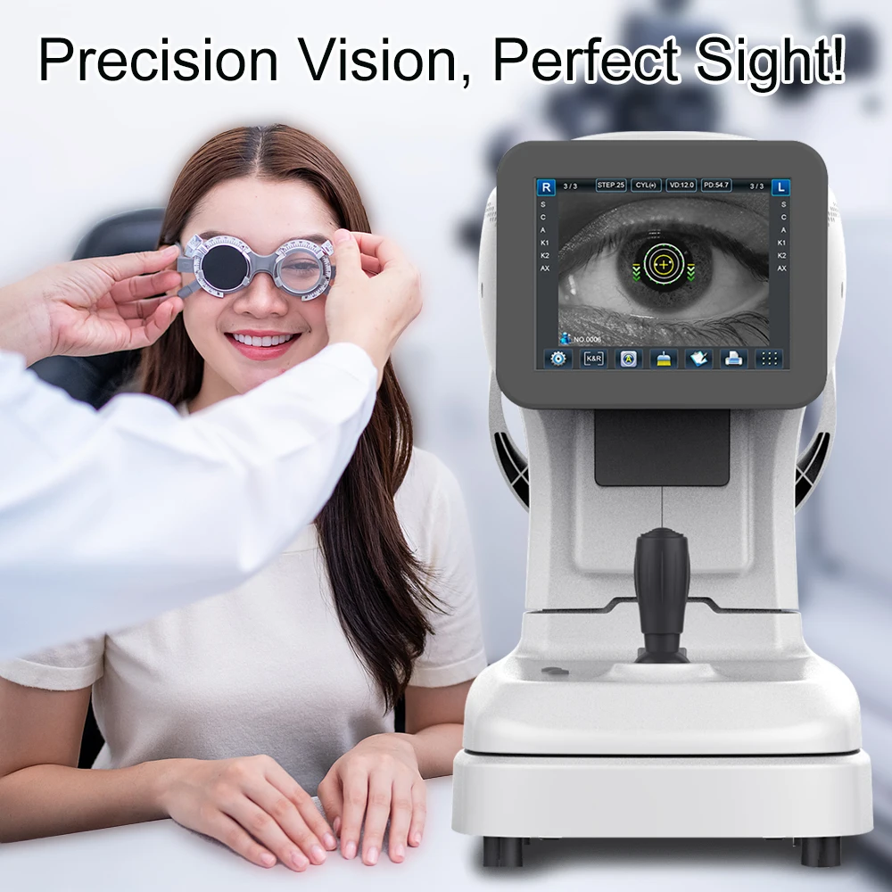 

8 inch LCD screen automatic ophthalmometer focimeter with corneal curvature computer ophthalmometer pupil distance measurement o