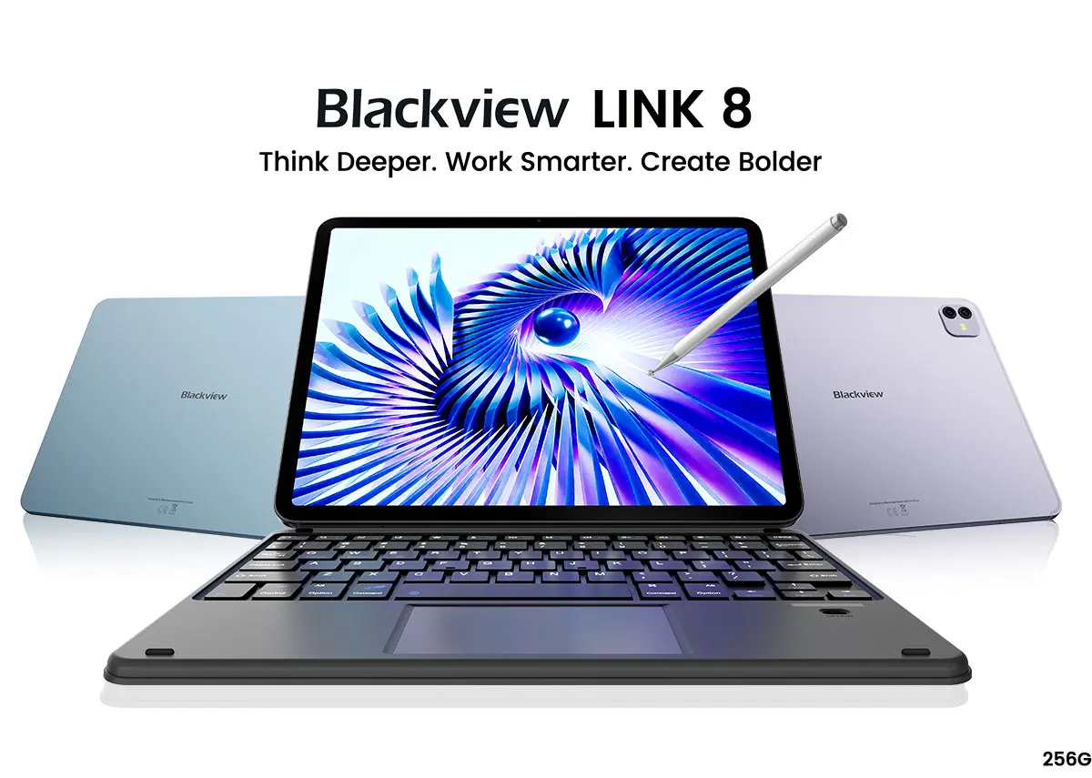 Blackview Link 8 Tablet PC 12.7 Inches 2K Display, Tablet with Wireless Keyboard and Mouse, 90Hz Gaming Android 15 Tablets, 36GB + 256GB