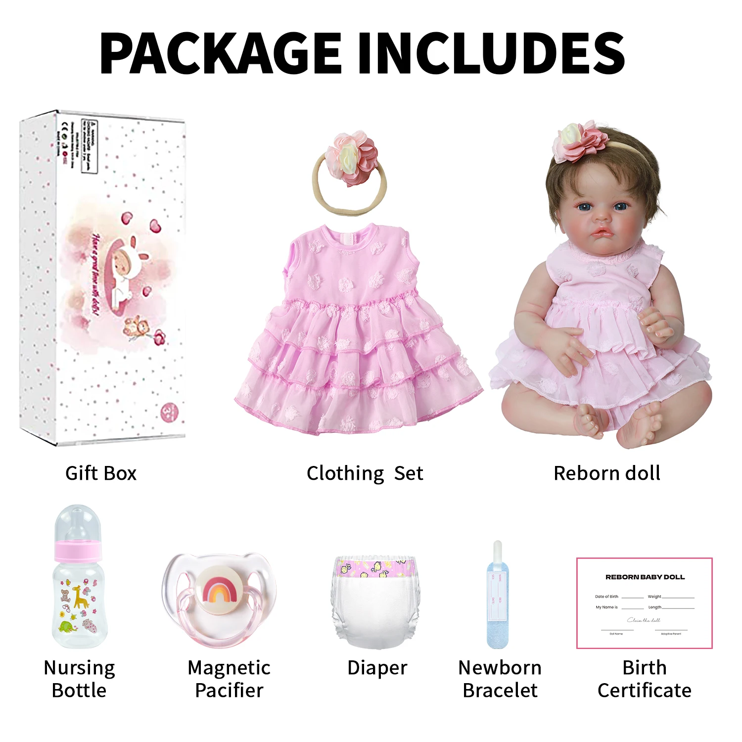 دمية طفلة تولد من جديد نابضة بالحياة مقاس 20 بوصة مع جسم من القماش الناعم وأطراف الفينيل هدية واقعية لحديثي الولادة للأطفال #2