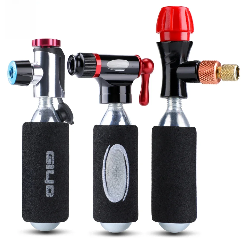 Pompe à vélo de gonfleur de CO2 (sans cartouches de CO2, Mini pompe à vélo manuelle, accessoires de cyclisme sur route de montagne, Kit de réparation de pneus de vélo