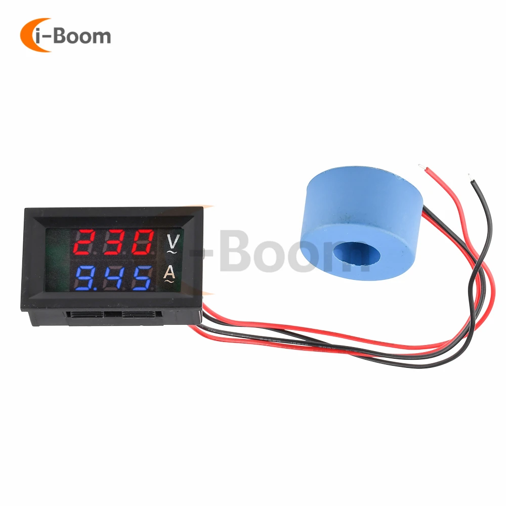 AC 50-500V 10A 50A 100A  Dual Display Voltage Current Meter Tester LED Voltmeter Ammeter Electrical Instrument Volt Amp Detector