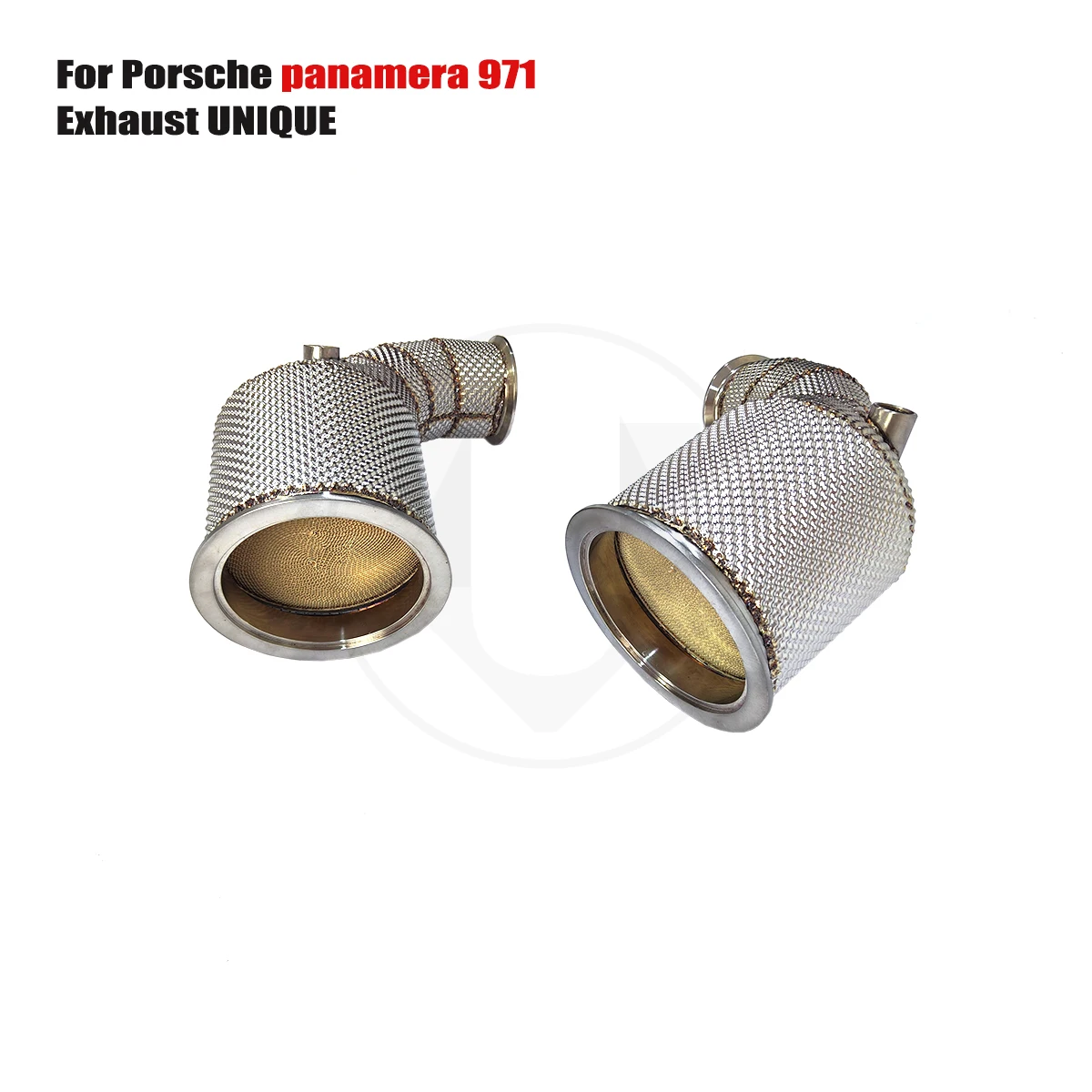 

UNIQUE For 2019-2023 Porsche Panamera 971 2.9T opf downpipe No light on With insulator downpipe With cat/without cat exhaust pi