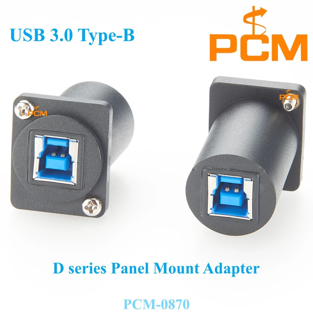D Type USB 3.0 Cable Type B Jack Socket Plug Module Panel Mount Holder Adapter Female to Female Connector Coupler 5Gbps