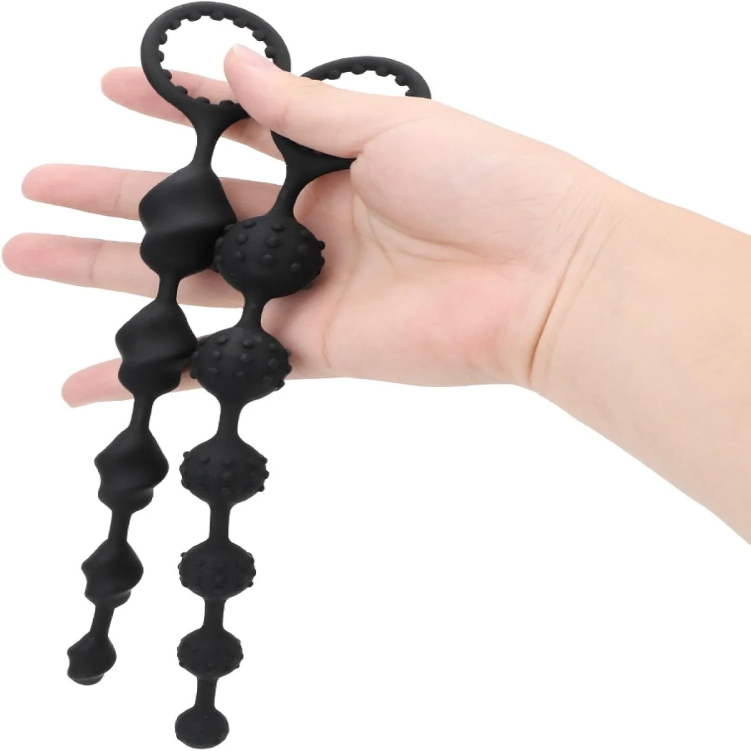 Silicone Anal Beads Butt Plug-Flexible Anal Chain Sex Toys with 6 Size Anal Balls Prostate Massage Anal Trainer Anal Plug