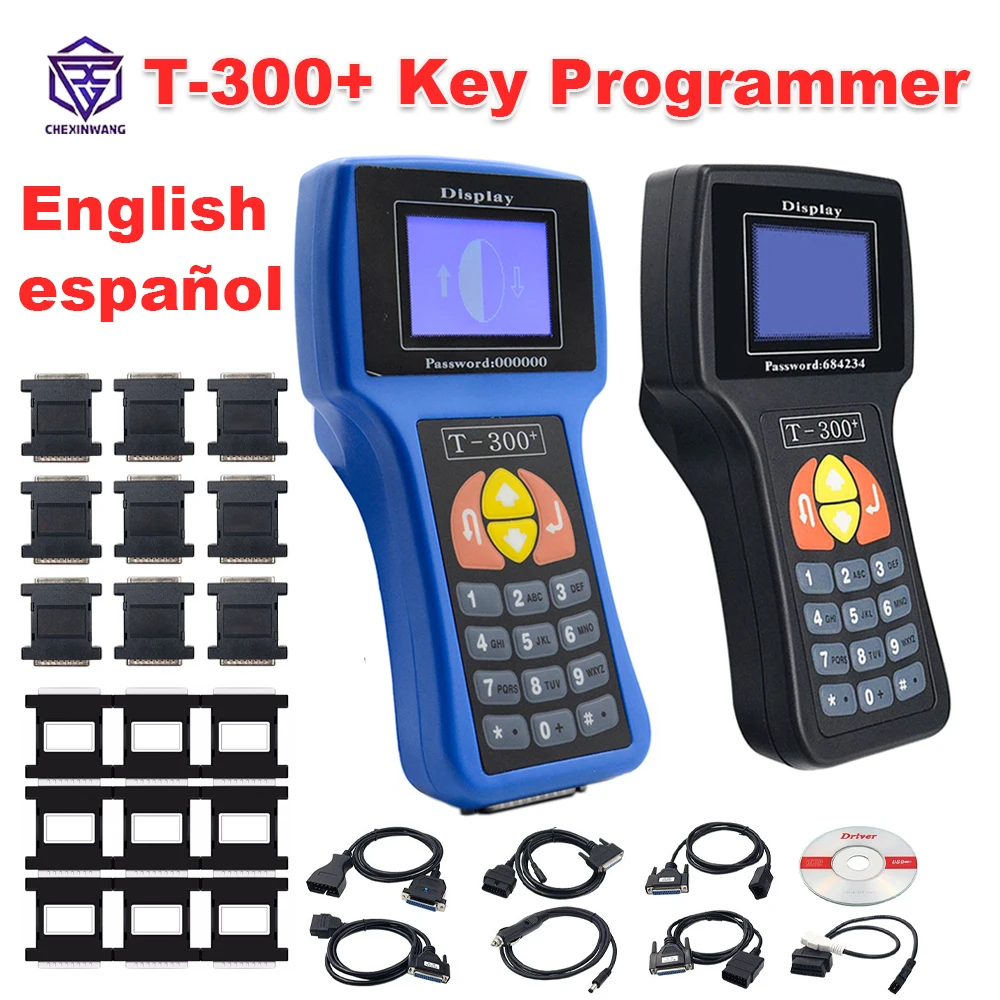 Newest T300+ V22.9 T-code Auto Key Programmer T Code OBD2 Multi Vehicle Diagnostic Tool T-300+ Key Maker Car Transponder T300