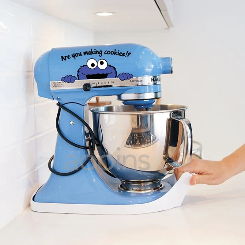 Cookie Monster Are you making cookies? Vinyl Sticker For For KitchenAid Mixer Decor Funny Peekaboo Monster Decals