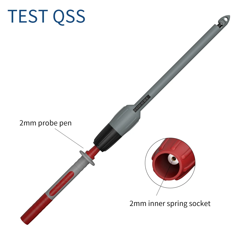 QSS 2PCS Heavy Duty Wire Piercing Probe ฉนวนกันความร้อนเจาะคลิปชุดเครื่องมือไฟฟ้า