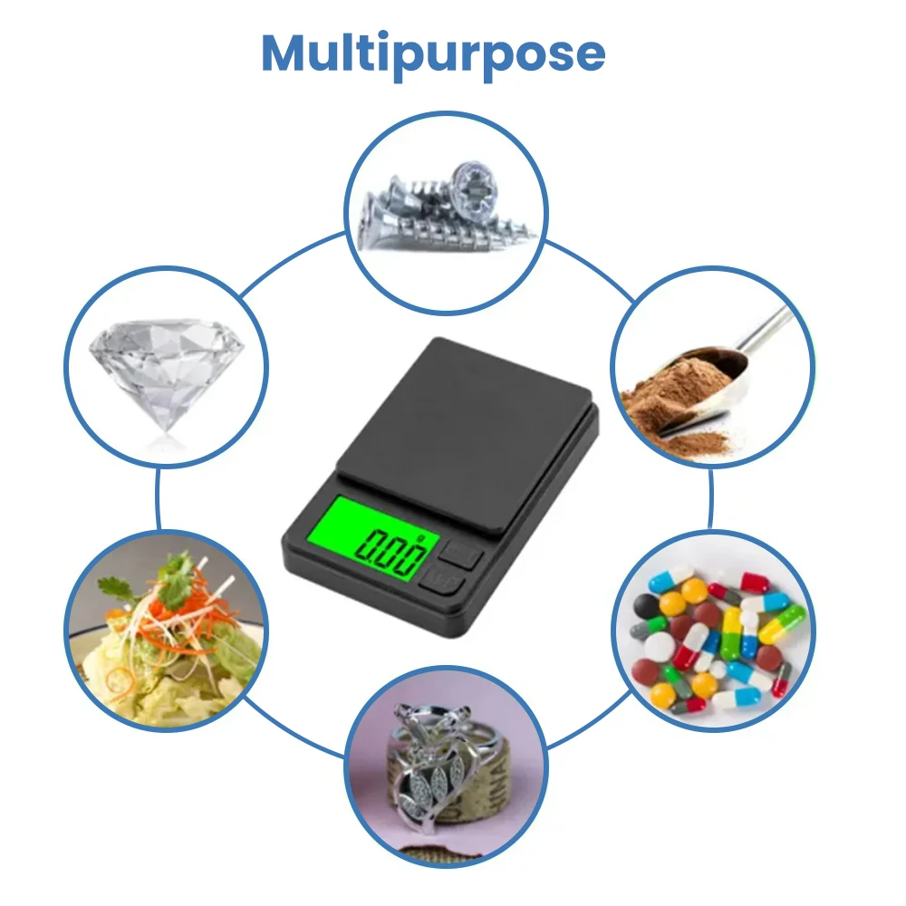 Precision Digital Pocket Scale – 1000g x 0.01g Mini Travel Scale for Food, Jewelry & Grains with Backlit LCD LA-AA108