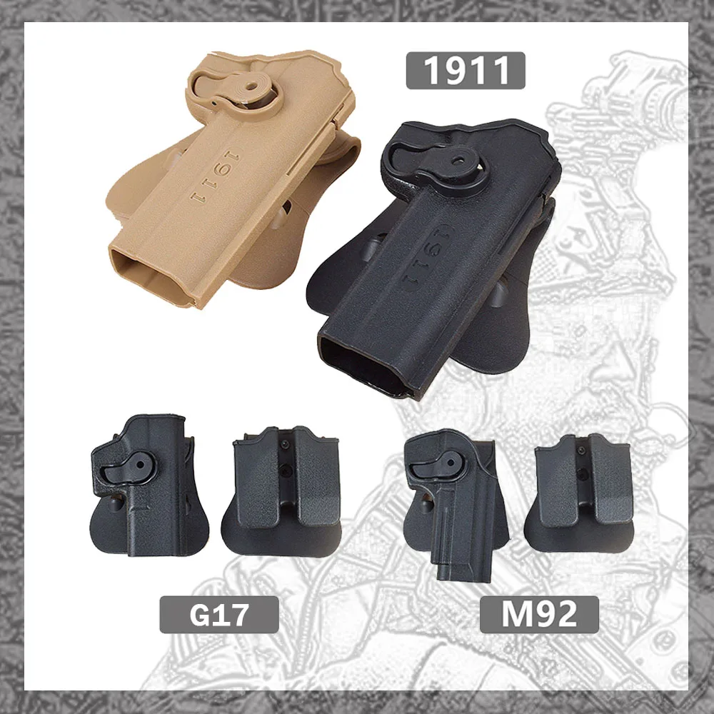 

Левая кобура для пистолета Beretta 92, чехол для ремня, кобура для пистолета G17 1911, тактическая охотничья кобура для пейнтбола