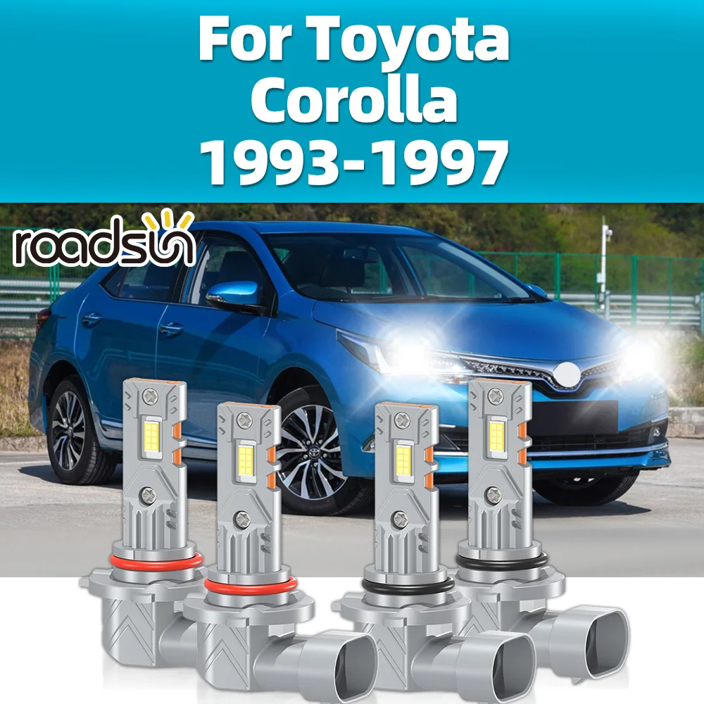 

2/4 шт. автомобильные светодиодные фары 30000LM для Toyota Corolla 1993 1994 1995 1996 1997 фары дальнего ближнего света 6000K лампы 12 В