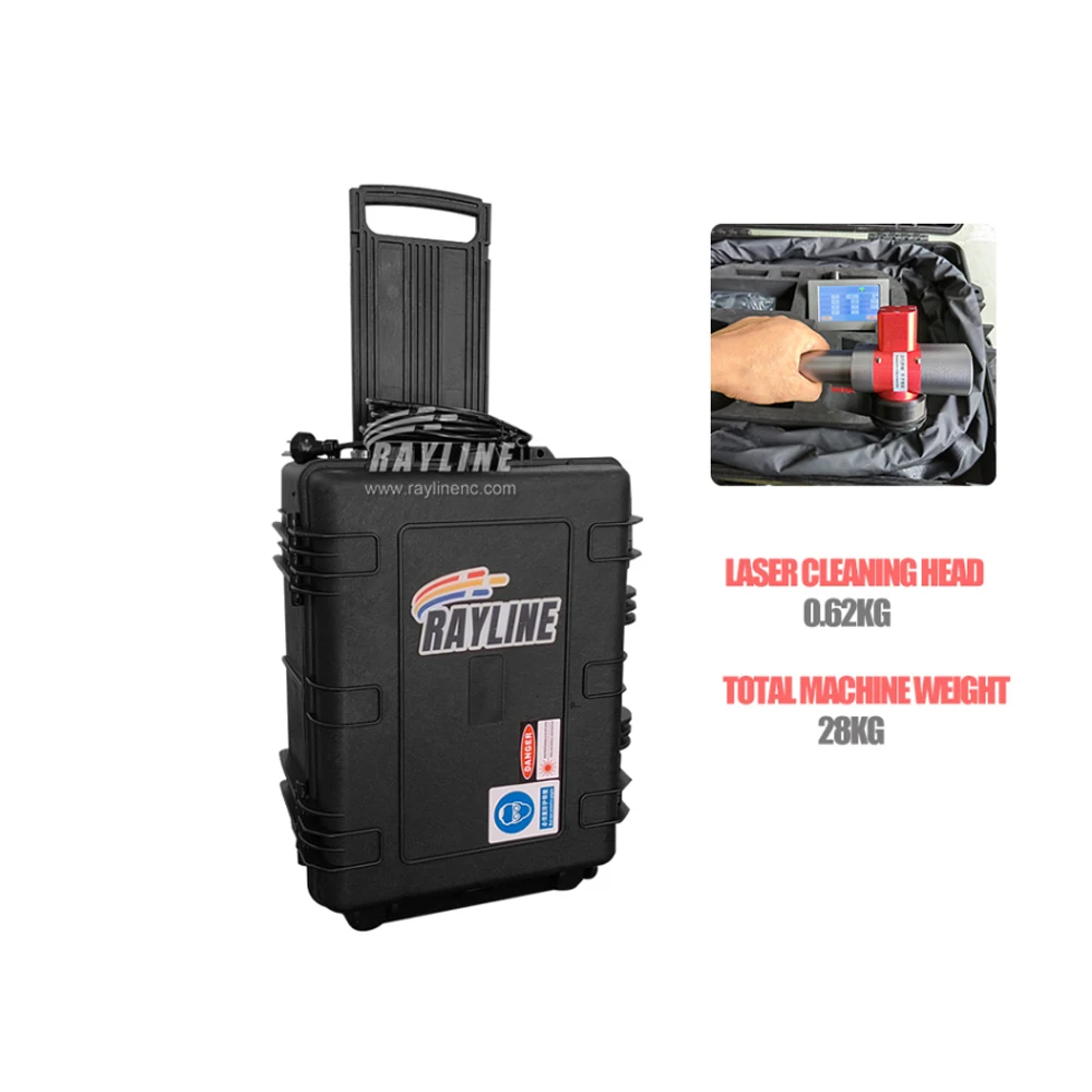 Luggage type 100W Hand Held Laser Cleaning Machine Laser Rust Removal