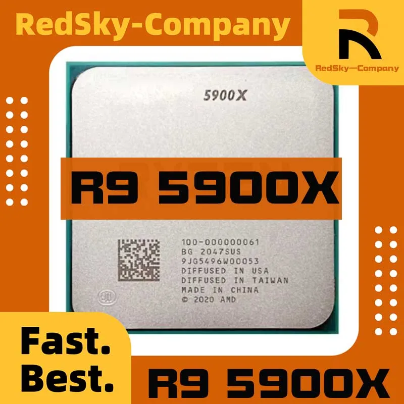 1pcs/lot Perfect test  R9 5900X R9 5900X 3.7 GHz Twelve-Core 24-Thread CPU Processor 7NM L3=64M