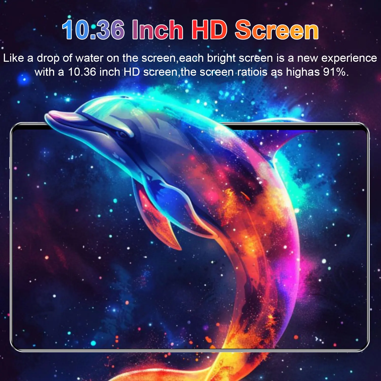 Imagen 6: Elegante tableta Android 13 de 10.36 pulgadas, potente procesador de 14 núcleos, almacenamiento de 16GB+1TB, batería enorme de 20000mAh, conexión WiFi 5G con doble SIM, cámara dual de 16MP+32MP para juegos y clases en línea.