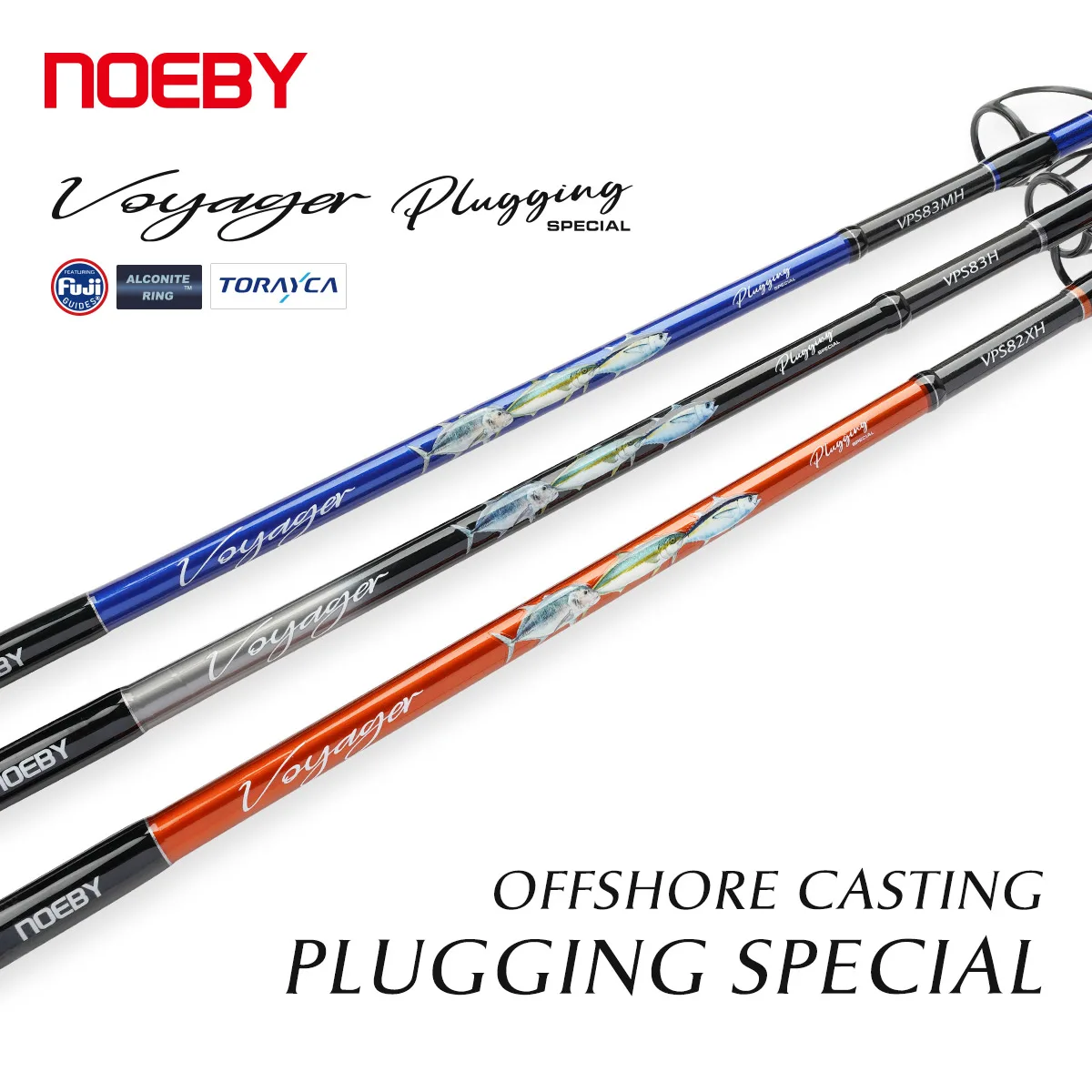 

NOEBY VOYAGER Plugging Special Popping Fishing Rod 2.51m 2.49m MH H XH Power Fuji Torayca Offshore Casting Big Game Tuna GT Rods