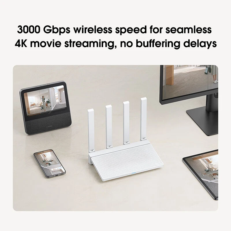 Xiaomi Router AX3000T WiFi 6 Gigabit Wireless Router 5G Dual-Band Mesh 3000Mbps Wireless Speed Supports Dual Xiaomi Router