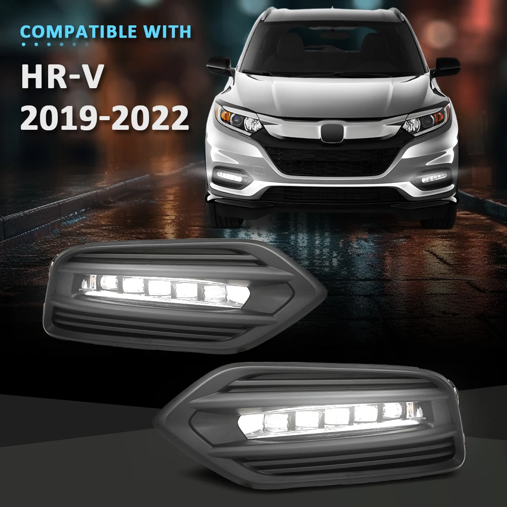 

2 шт., 13,5 В, светодиодные противотуманные фары с проводами + переключатель, левая + правая сторона, подходят для Honda Hrv HR-V 2019-2022 гг.