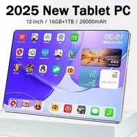 2025 Original NEW Tablet PC 12Inch 16GB+1TB 20000mAh Android13 Snapdrago 870 5G Dual SIM Card Call Bluetooth Tab WIFI Tablets