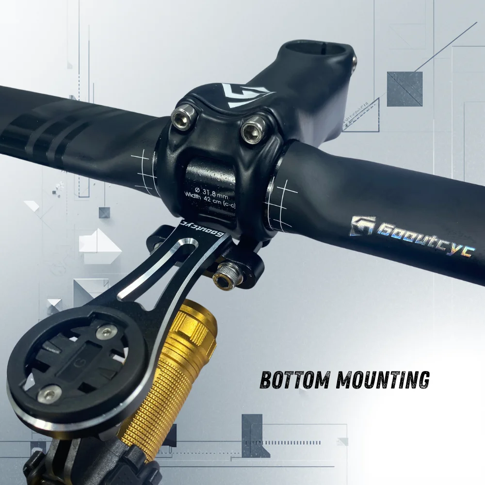 GOOUTCYC Bicycle STEM Computer Out-Front Mount kit Compatible with Garmin Wahoo Bryton Combo Integrated Mount for Gopro Aluminum view 4