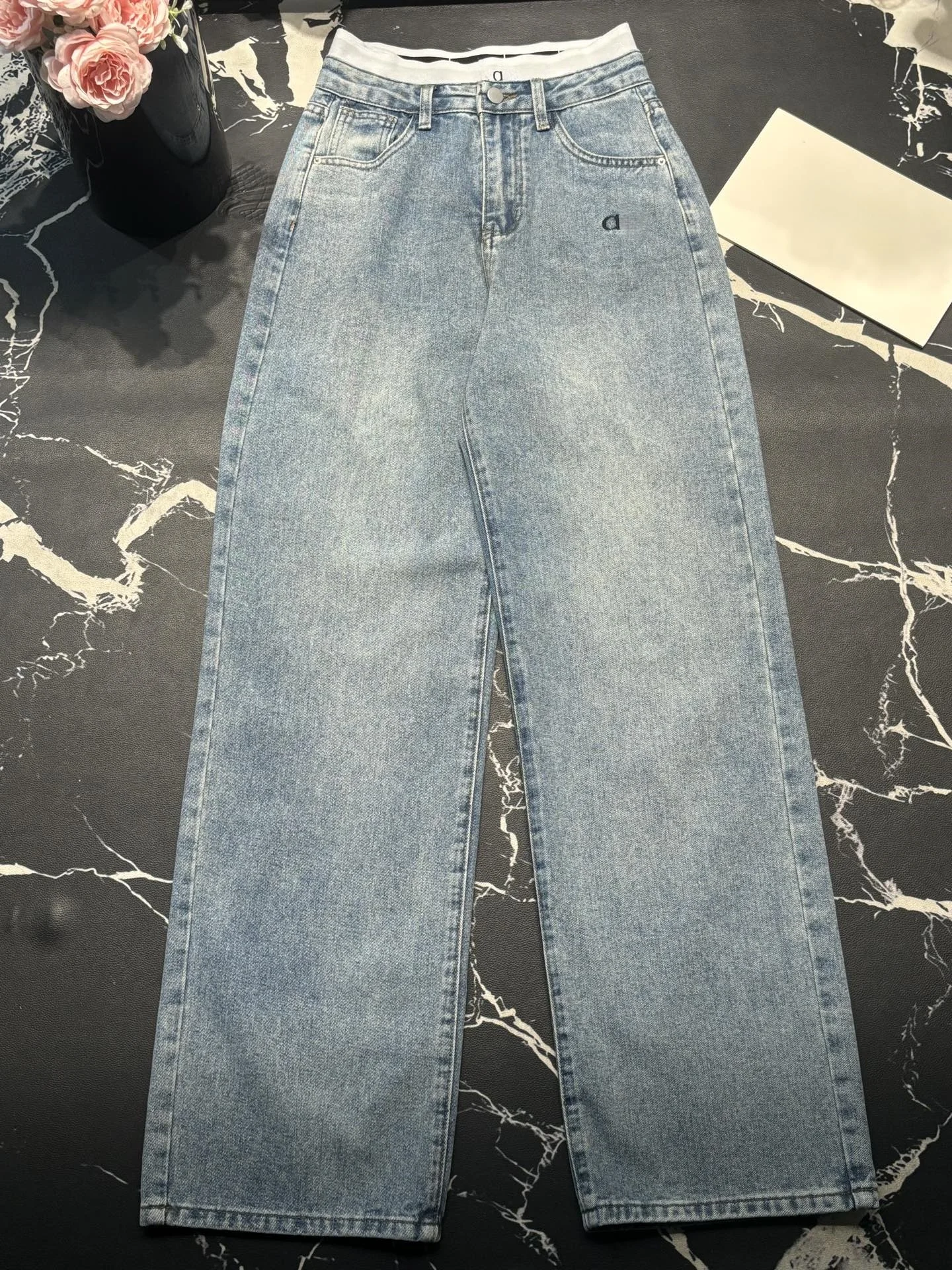 

2025 New Denim Jeans Pants Trousers Solid Fashionable Versatile Slimming Figure-hugging Spring Summer