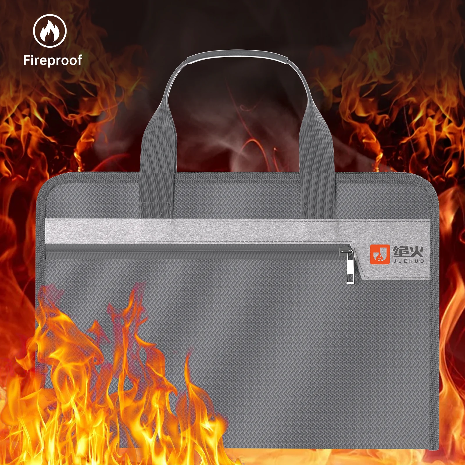 Handheld storage bag, fireproof document organizer, lockable document storage bag