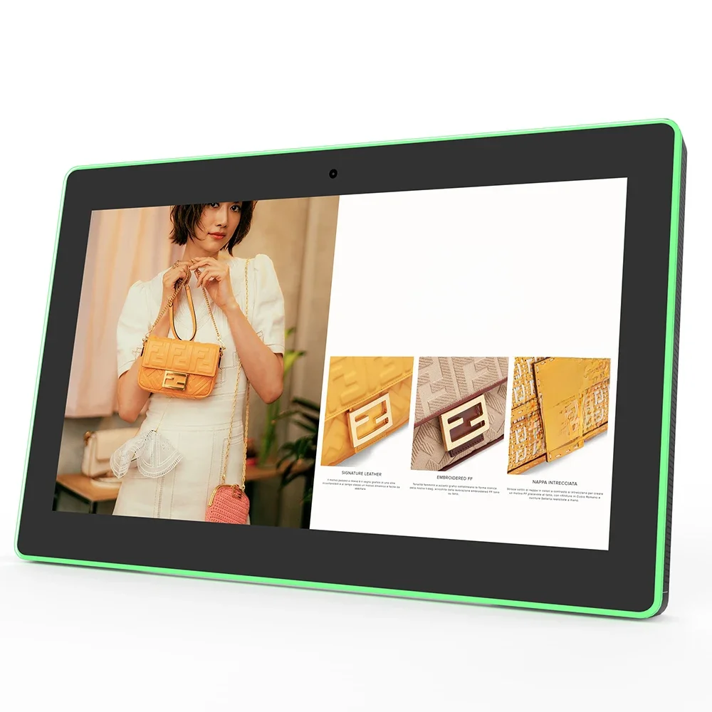 15.6 inch Wall mounted Android PoE tablet pc with LED indicator HEXA core, 2GB DDR3, 16GB flash, BT, wifi, BT, bracket included