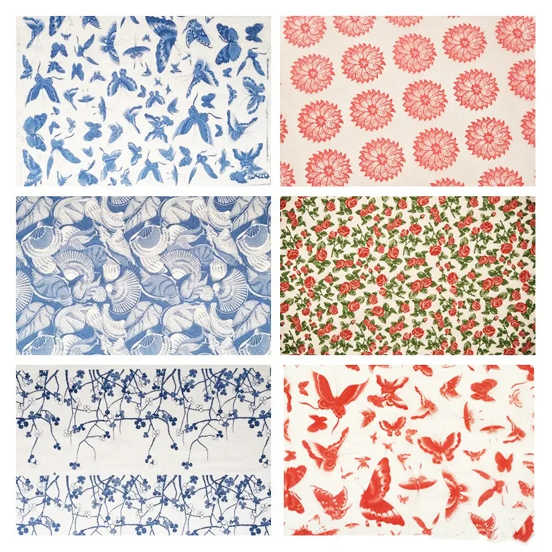 1 pièces poterie Art sous glaçure couleur fleur papier coloré transfert papier polymère argile outils bricolage haute température céramique décalcomanies