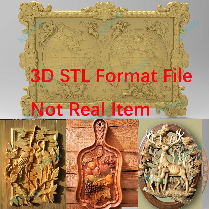 186+ Relief Wooden Board 3D STL Models CNC Router Engraving Files HQ ArtCAM Aspire Chracters Collection