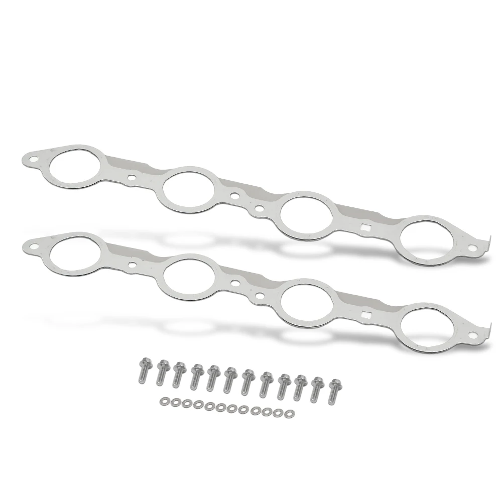 

14Pcs Ls Mls Exhaust Manifold Header Gasket Pair W/Bolts Fit for Ls1 4.8 5.3 5.7 6.0 6.2L 551696,12617944