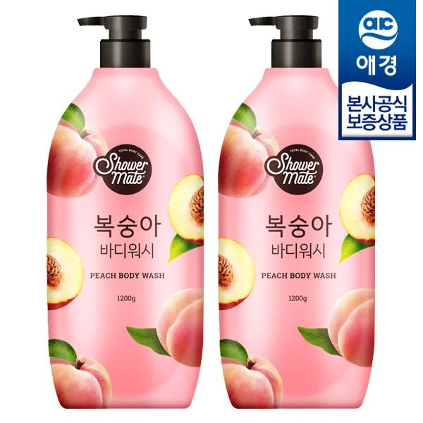 [Aekyung] Shower Mate Natural body Washing Peach 1.2kg x 2 pieces