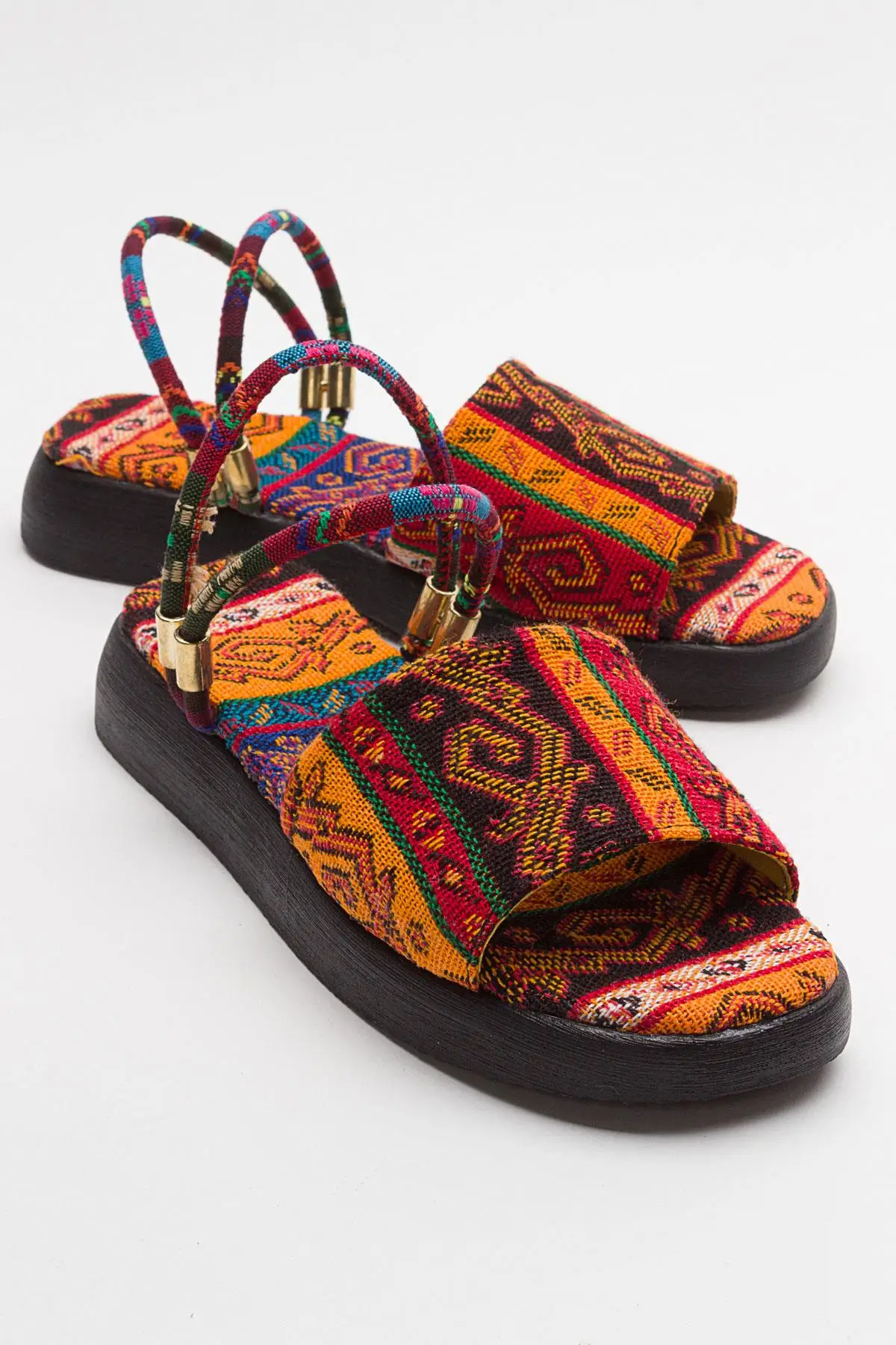 Ethnic Patterned Women's Sandals Eva Sole Soft Insole