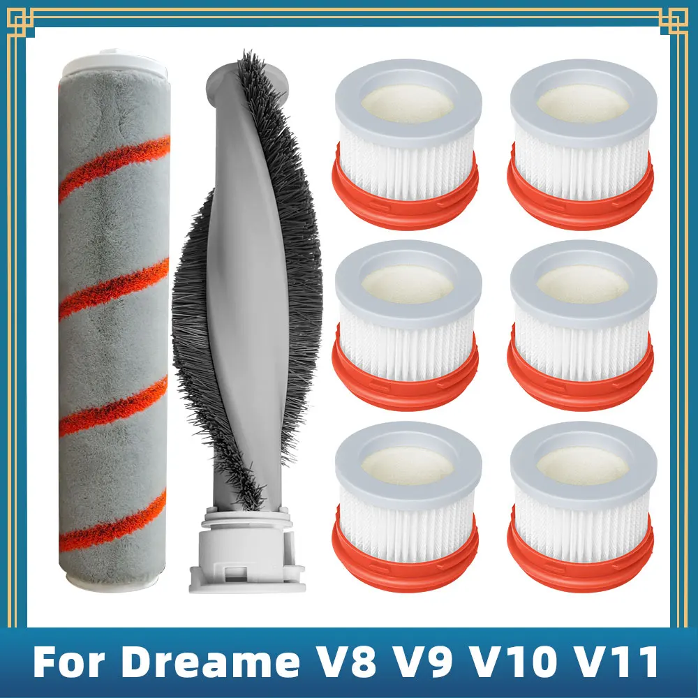 Replacement For Xiaomi Dreame V8 V9 V9B V9D V9P XR V10 V11 V16 Spare Parts Accessories Roller Brush Hepa Filter